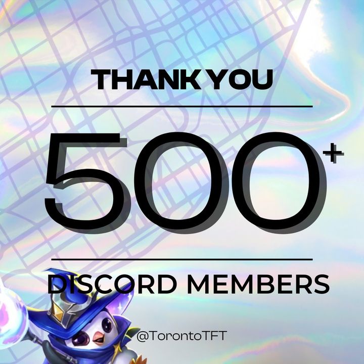 Thank you, 500+ Discord members