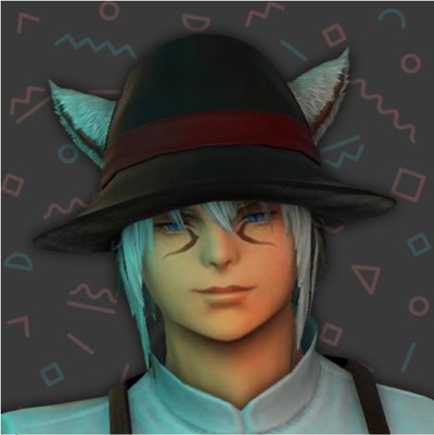 L'orho Tia in game: a close-up in the same black hat with a red band
