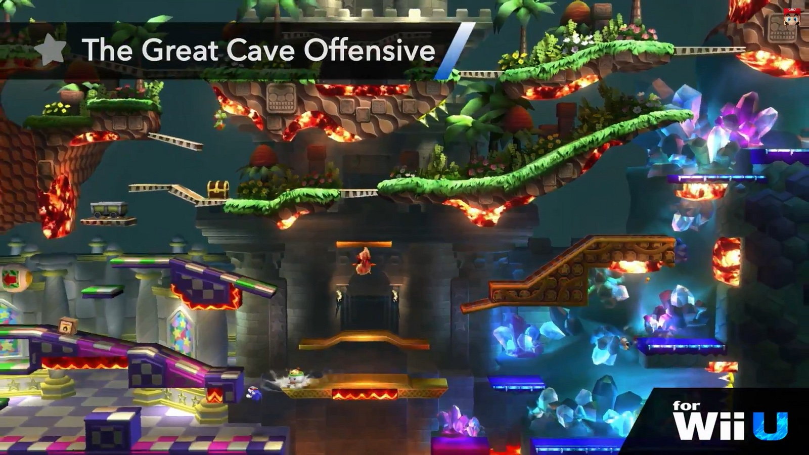 The Great Cave Offensive stage in Super Smash Bros. for Wii U